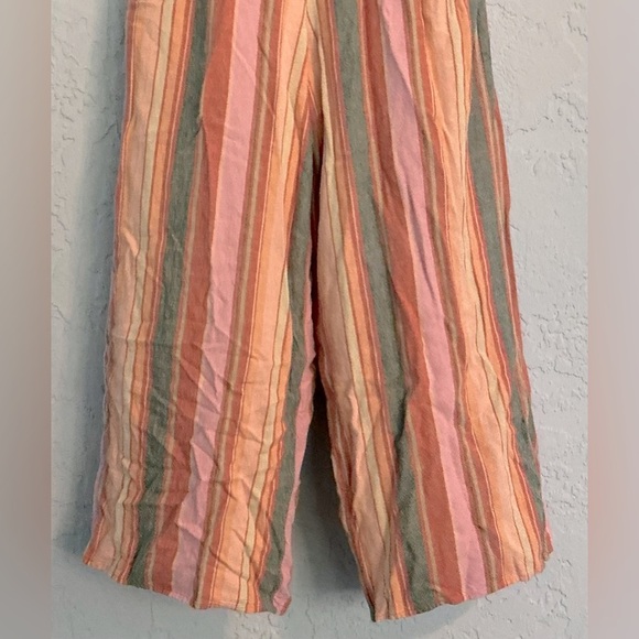 American Eagle Outfitters Wide Leg Pink and Orange Striped Jumpsuit - Picture 5 of 10